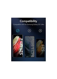 ESR 3 Pack Liquid Skin Screen Protector Compatible With Samsung Galaxy S21 Ultra (2021), Supports Fingerprint Sensor, Full Coverage Polymer Film, Easy Installation Kit  - Image 2