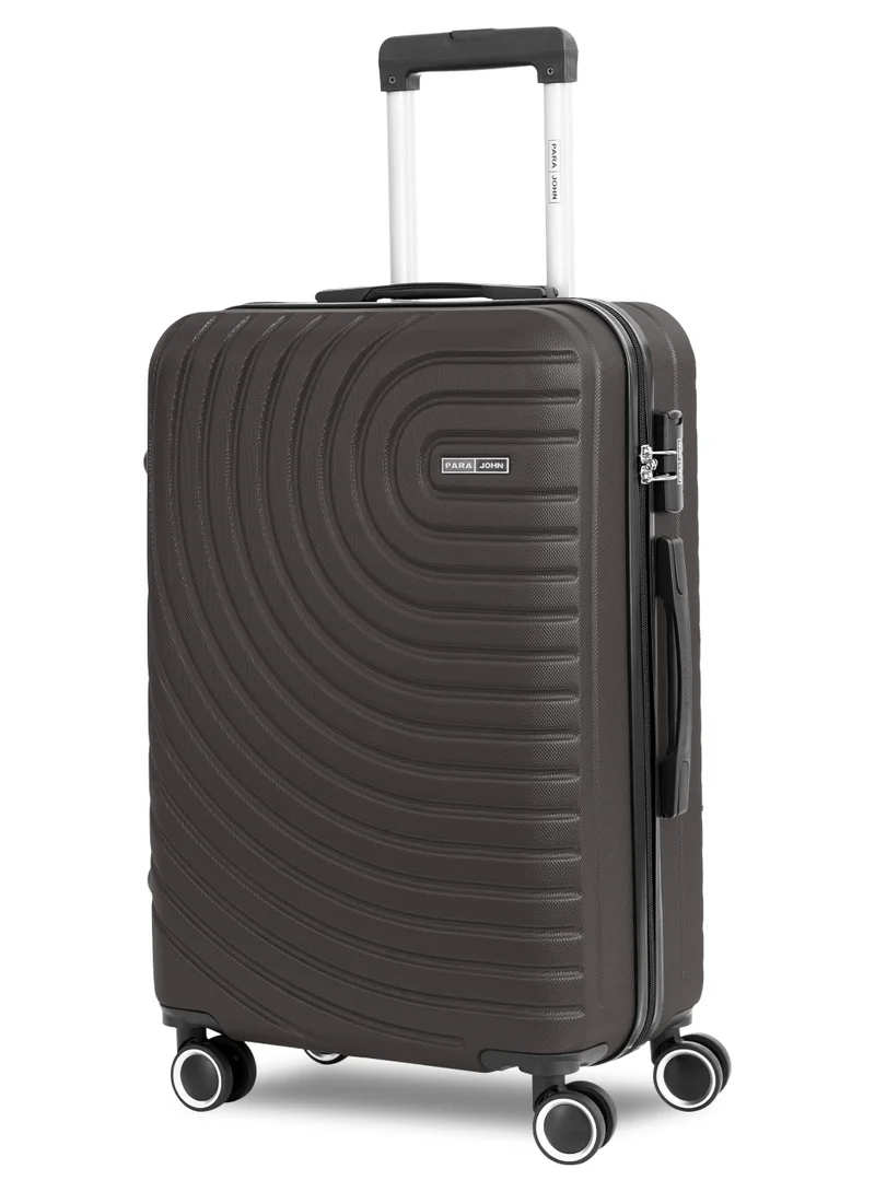 PARAJOHN Spiral 20 Inch Cabin Size Carry-On Luggage – 10kg Lightweight ABS Hard Shell Trolley Bag with 4 Wheel Spinner & TSA Lock, Dark Grey