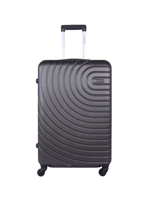 Spiral 20-Inch Cabin-Size (Small) ABS Hard Case Luggage Trolley Bag with 4 Spinner Wheels and Lock – Dark Grey