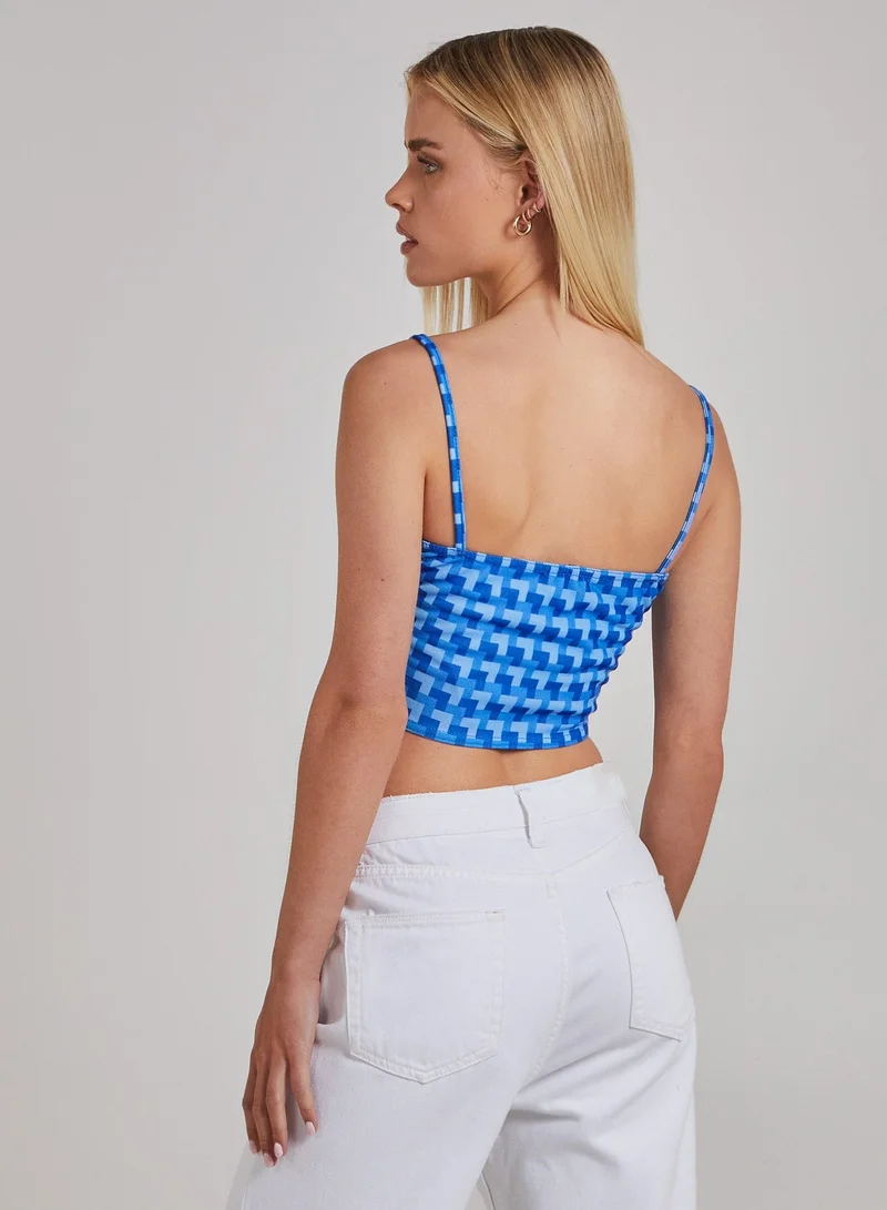 Pink Vanilla  Geometric Print Cami Top for Women | Best Price UAE