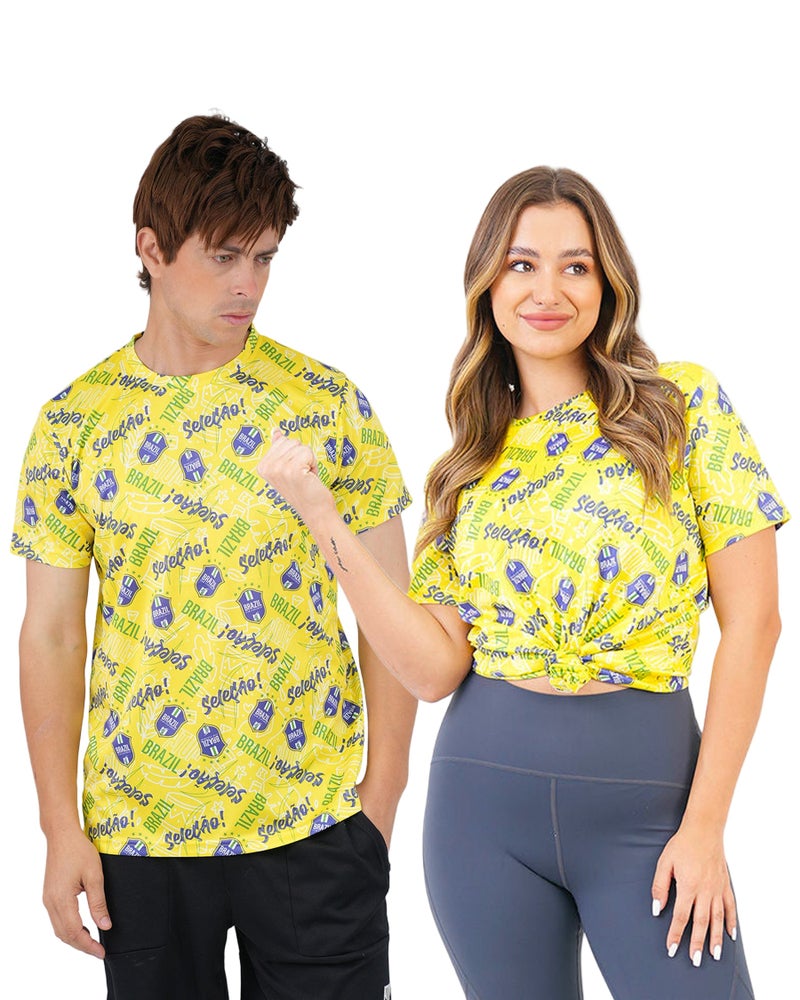ATUM Unisex Yellow Sports Unisex T-Shirt - Image 3