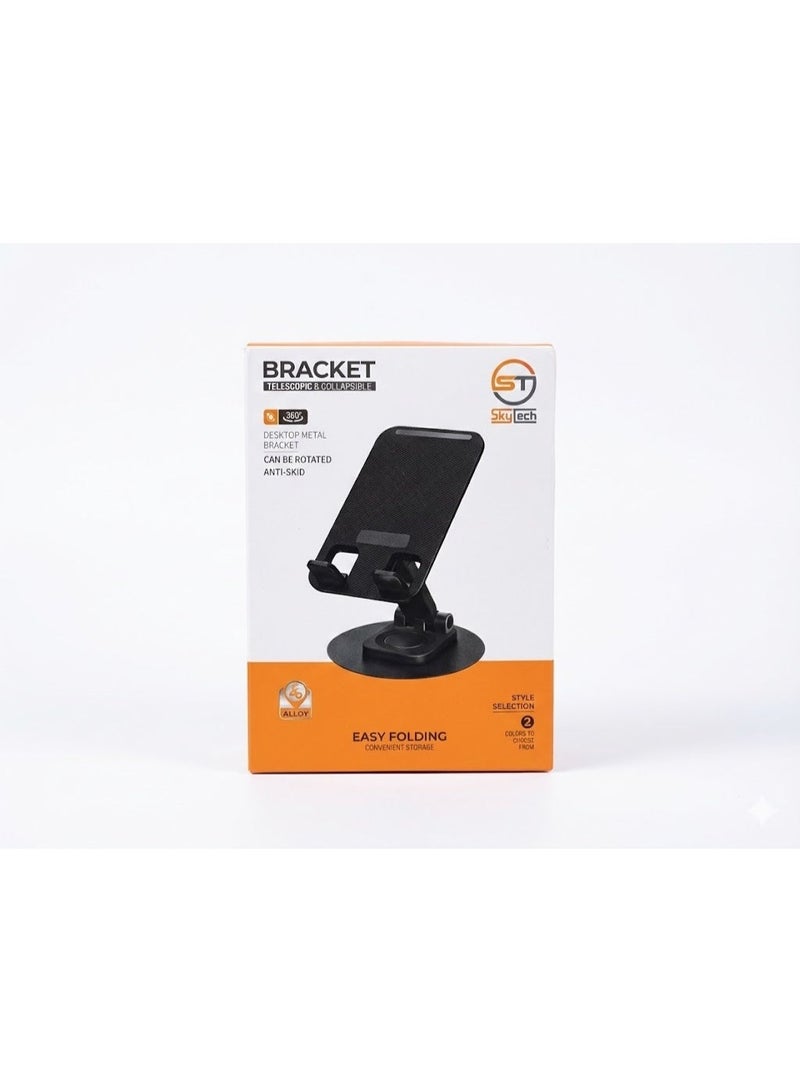Sky Tech 360° Rotating Desktop Phone Holder – Adjustable and Foldable, Provides Multiple Viewing Angles, Compatible with All Smartphones - Image 4
