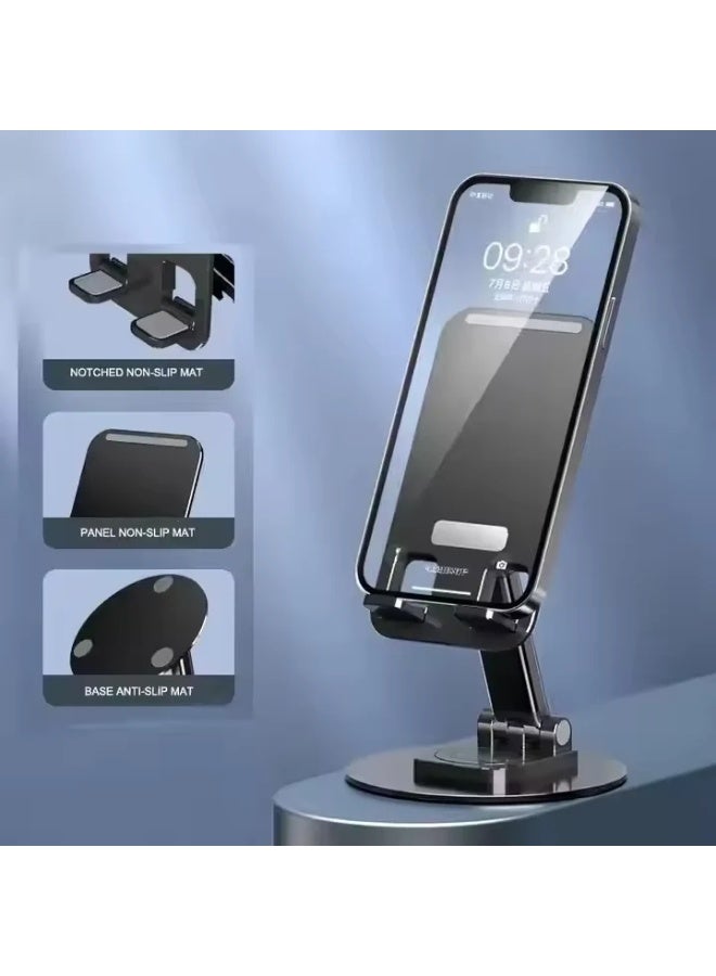 Sky Tech 360° Rotating Desktop Phone Holder – Adjustable and Foldable, Provides Multiple Viewing Angles, Compatible with All Smartphones - Image 2