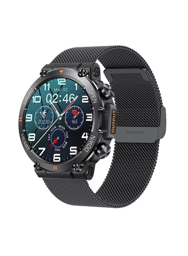 HuHa K56 Pro 1.39 inch Smart Steel Strap Wristband Support Heart Rate Monitoring / Blood Pressure Monitoring(Black Milanese) - Image 1