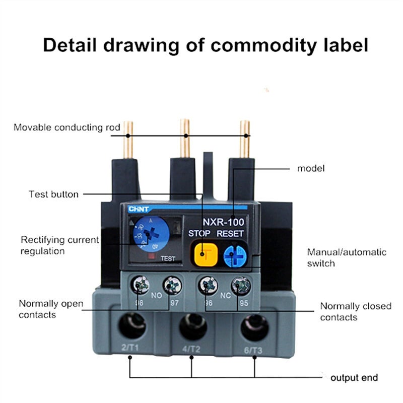 Thermal Overload Protector 2 5A 4A AC690V NXR 25 50HZ 60HZ - Image 3