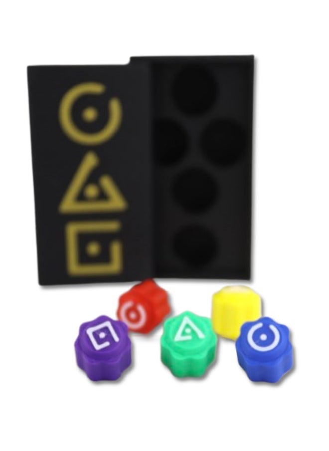 3D Brothers Gonggi Board Game : Squid Game Season 2 Edition Korean Traditional Play Game 5Pcs  Jack Stone Pebbles Limited Edetion Gong Gi  - Image 1