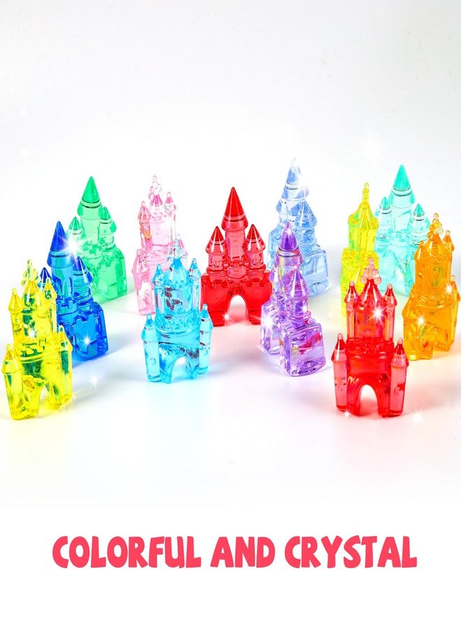 Niceup Acrylic Priness Castle Figurines Princess Easter Egg Fillers Party Favors Crystal Gems About 65pcs 1.6inch Small Goodie Bags Tressure Gemstones for Hide & Seek Game Cake Decoration - Image 2