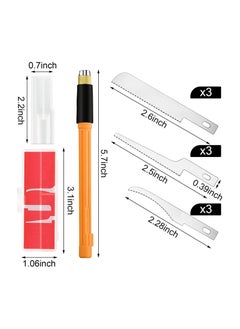 Excefore Mini Hand Saw Model Craft Tools Modelling Knife Hobby DIY Razor Saw Hacksaw Tool Kit with 9 Pcs Craft Blades for Hand Cutting Tree Limbs and Branches  - Image 4