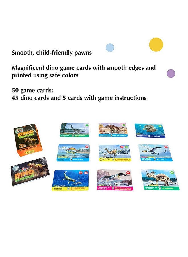 كادو Animal Buddy - Dino Kingdom - Dinosaur Exploration Game - Play & Learn Kids Board Game - مقدمة رائعة للأطفال من سن 4 سنوات فما فوق - صنع بالكامل في الهند (لاعبان، متعدد الألوان) - Image 5