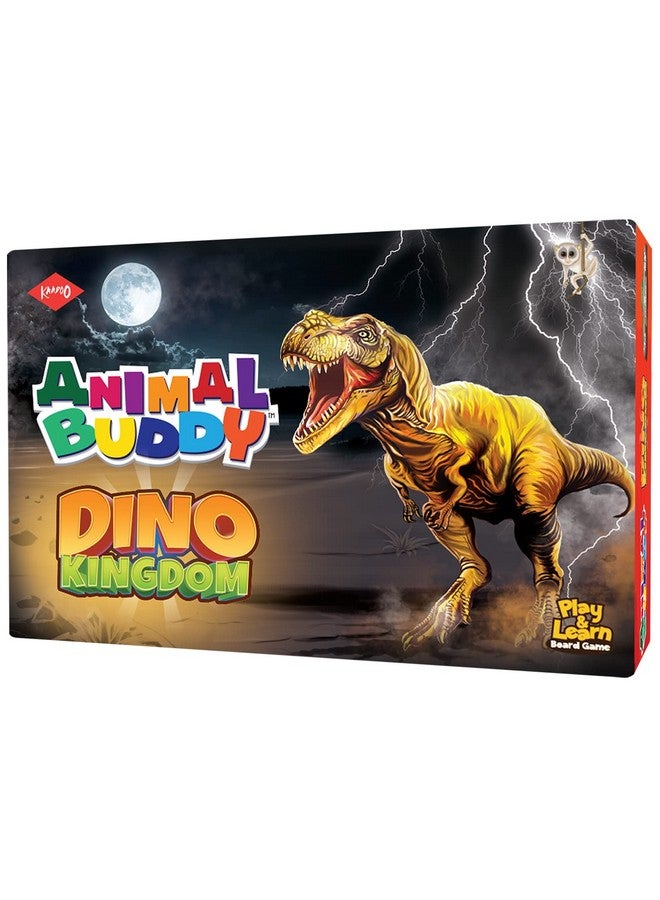 كادو Animal Buddy - Dino Kingdom - Dinosaur Exploration Game - Play & Learn Kids Board Game - مقدمة رائعة للأطفال من سن 4 سنوات فما فوق - صنع بالكامل في الهند (لاعبان، متعدد الألوان) - Image 1