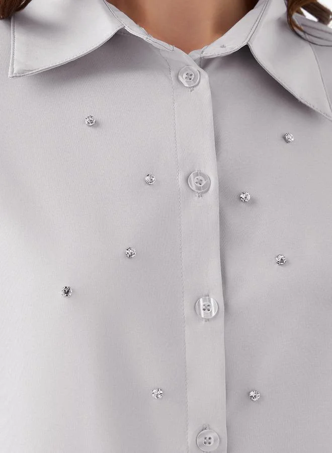سبلاش فيڤ Shirt with Stone Embellishment