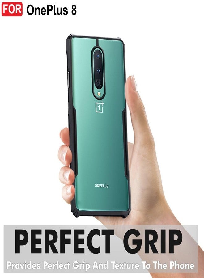Zapcase Back Case Cover for OnePlus 8 | Compatible for OnePlus 8 BackCover | 360 Degree Hybrid Protection Back Cover | Clear Case with Camera Protection | (TPU + PC | Matte Black) - Image 3