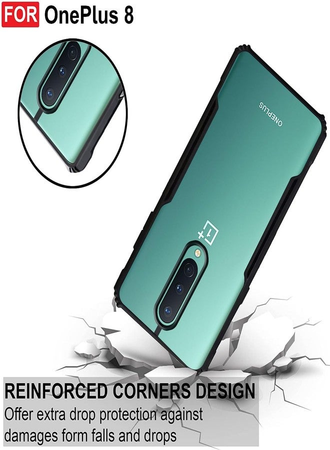 Zapcase Back Case Cover for OnePlus 8 | Compatible for OnePlus 8 BackCover | 360 Degree Hybrid Protection Back Cover | Clear Case with Camera Protection | (TPU + PC | Matte Black) - Image 4