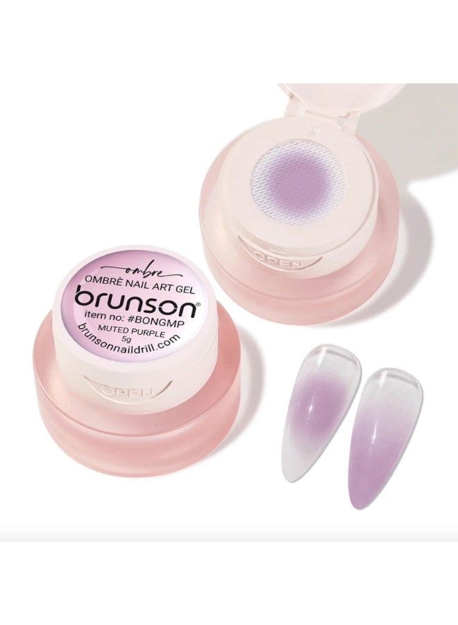 brunson Nail Art Gel - Brunson 2-in-1 Cushion Patting Ombre Nail Art Gel 8gm – UV/LED Nail Gel for Gradient Ombre, French Nail Art & Creative Designs | Sponge & Brush Dual Application Gel for Professional Salon Use - Image 1