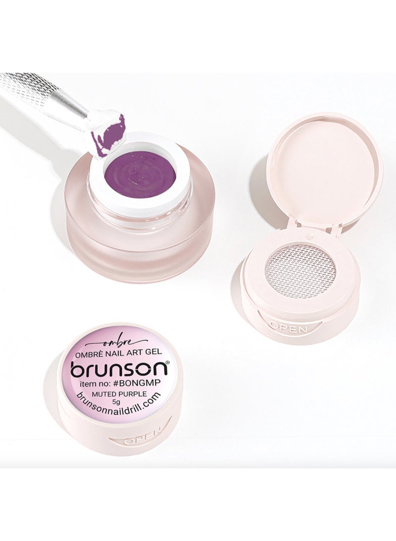 brunson Nail Art Gel - Brunson 2-in-1 Cushion Patting Ombre Nail Art Gel 8gm – UV/LED Nail Gel for Gradient Ombre, French Nail Art & Creative Designs | Sponge & Brush Dual Application Gel for Professional Salon Use - Image 3