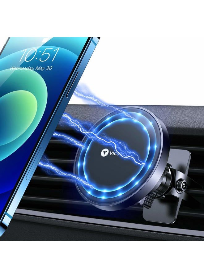 VICSEED for MagSafe Car Mount [Upgraded Strongest Magnet Power] Magnetic Phone Holder for Car Vent 360 Adjustable Magnetic Car Phone Holder Mount for iPhone 17 Pro Max 16 15 14 13 12 Plus Mini - Image 1