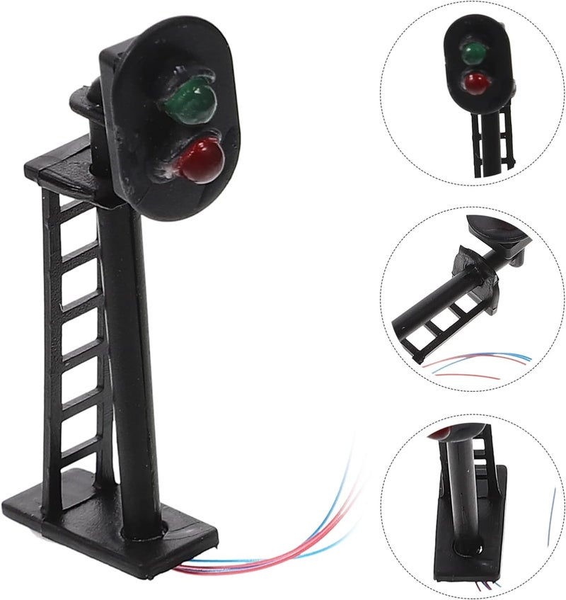 DECHOUS Artificial Traffic Light Model for Mini Railroad Signal Table DIY Model Creative Mini Landscape Signal for Garden Decor - Image 3