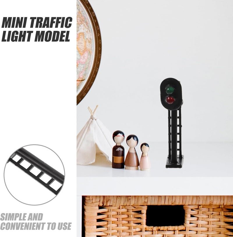 DECHOUS Artificial Traffic Light Model for Mini Railroad Signal Table DIY Model Creative Mini Landscape Signal for Garden Decor - Image 5