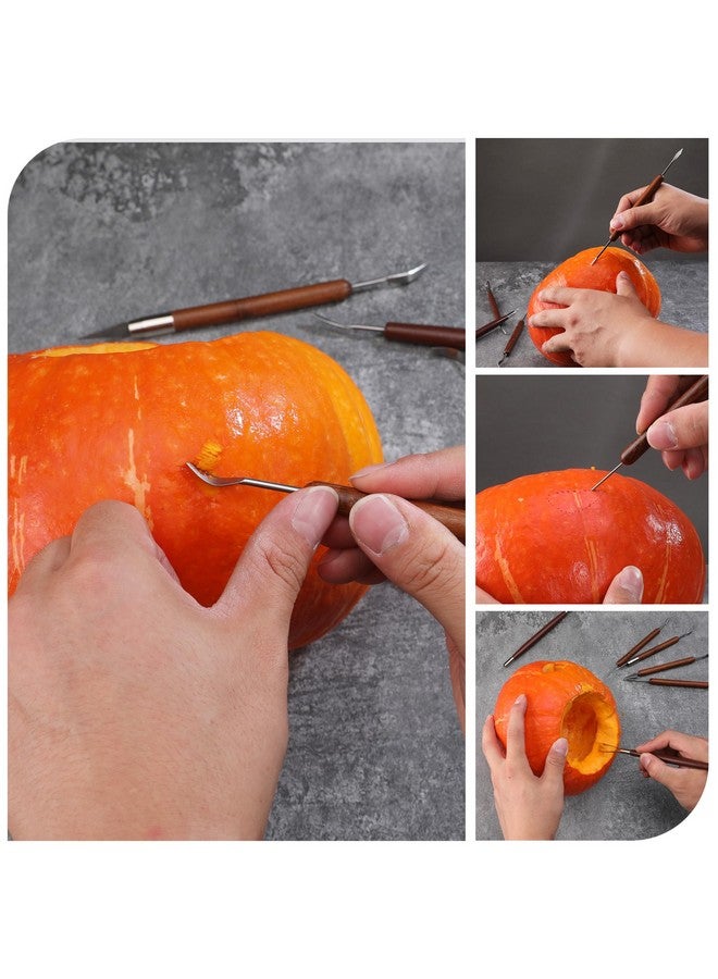 HAUSHOF Pumpkin Carving Tools with Stencils, 11PCS Halloween Pumpkin Carving Kit Professional Knives Set with Case, Halloween Gifts for Halloween Decorations - Image 3