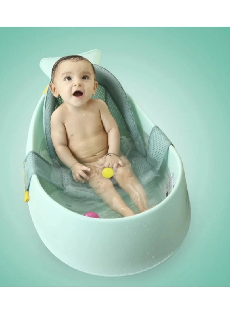 حوض استحمام سكيب هوب موبي سمارت سلينج 3 مراحل ,كرسي استحمام بتصميم مهد آمن مضاد للانزلاق مع مسند رأس مائل للأطفال الرضع - Image 2