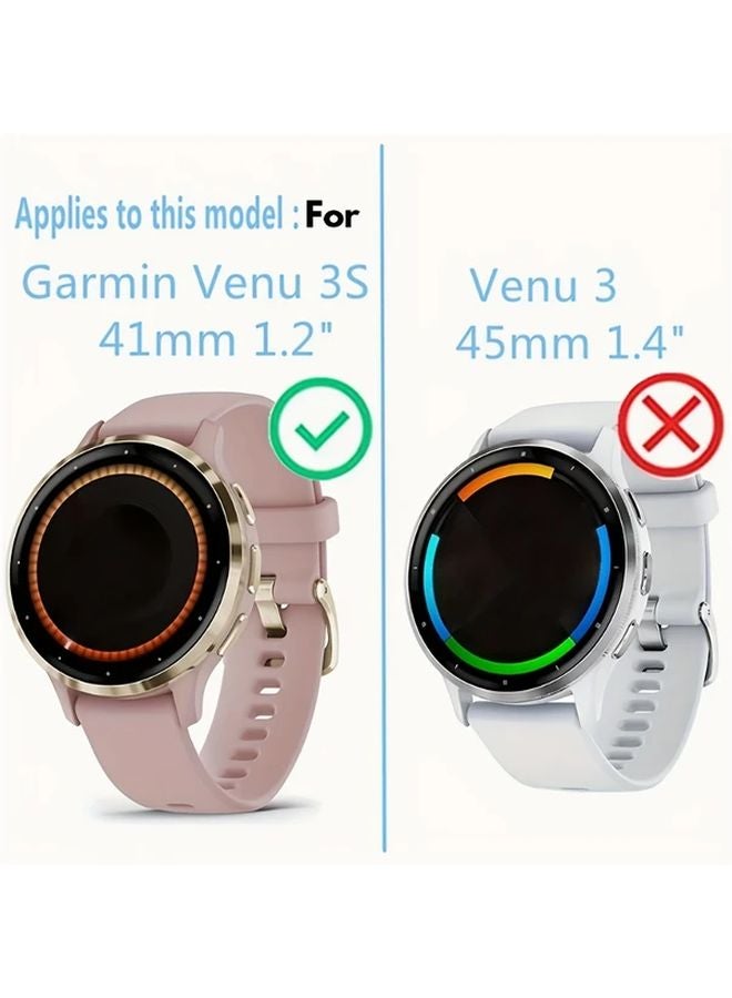 4 قطع واقي شاشة مرن لـ Garmin Venu 3S بتغطية ثلاثية الأبعاد مقاومة للخدوش - Image 5