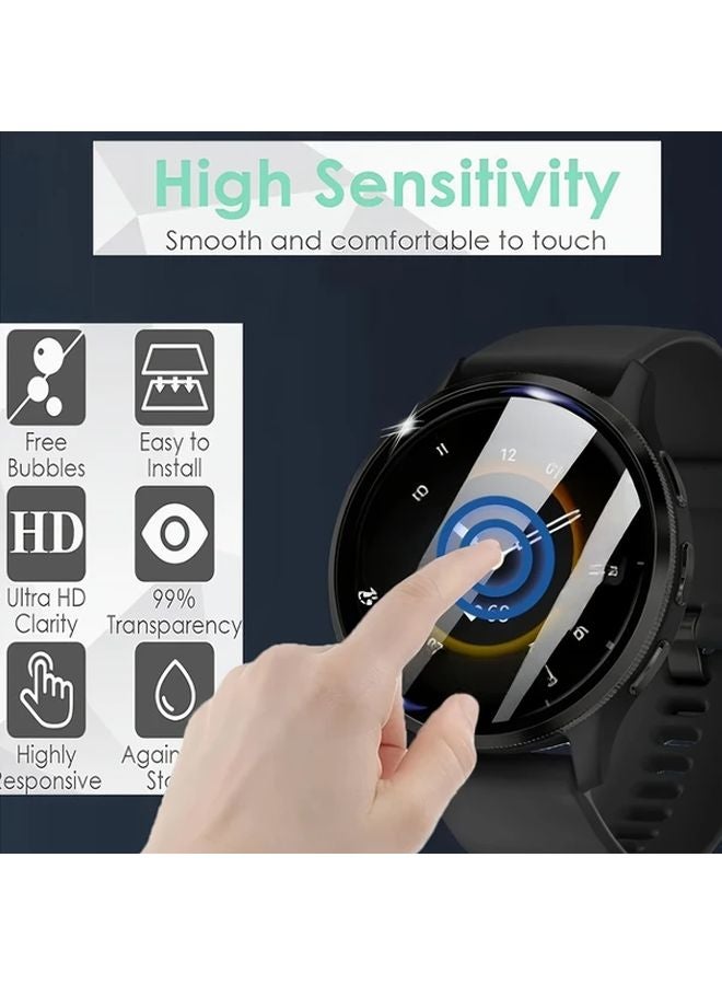 4 قطع واقي شاشة مرن لـ Garmin Venu 3S بتغطية ثلاثية الأبعاد مقاومة للخدوش - Image 3