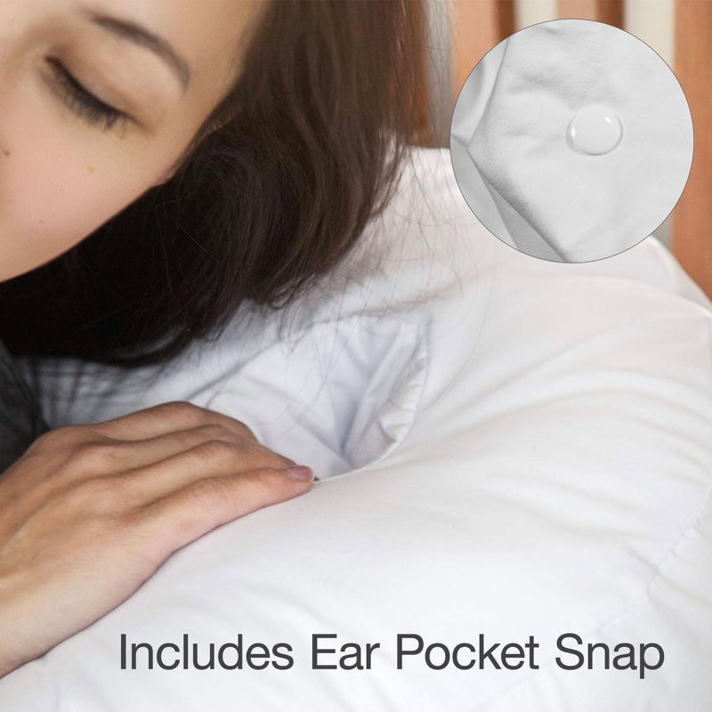 DMI DMI Protective Pillowcase for The Side Sleeper Pillow  Extends Product Life of Pillow  Protects Against Moisture & Stains  Zipper & Snap Enclosure  FSA & HSA Eligible  White  - Image 2