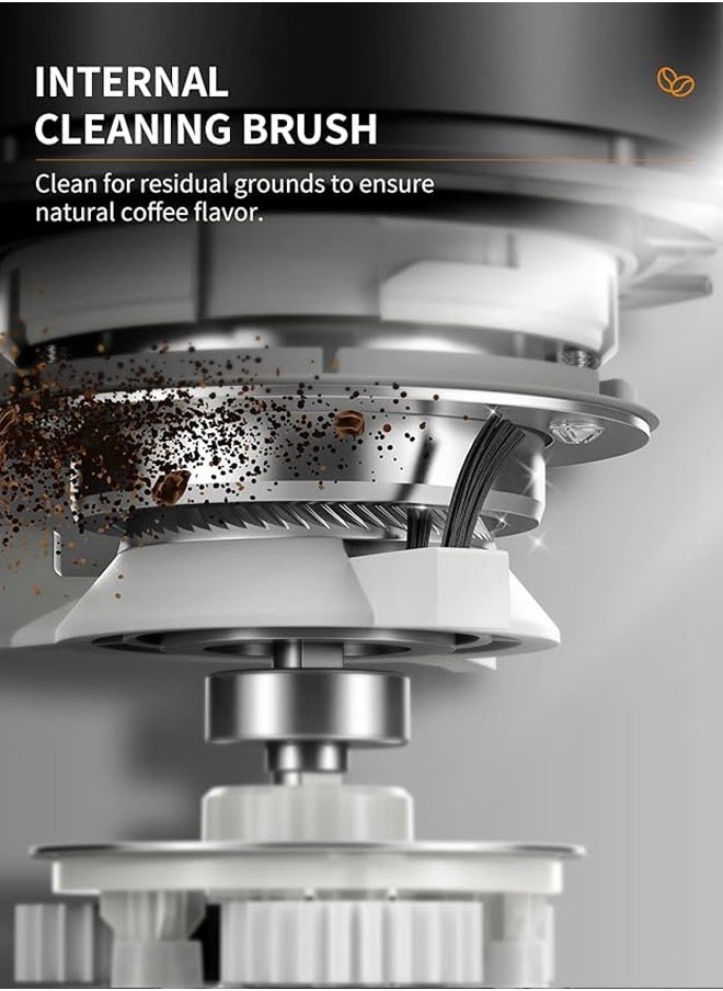 Anti-Static Conical Burr Coffee Grinder Machine With Precision Electronic Timer And 48 Precise Settings For 2-12 Cups Adjustable Burr Coffee Mill