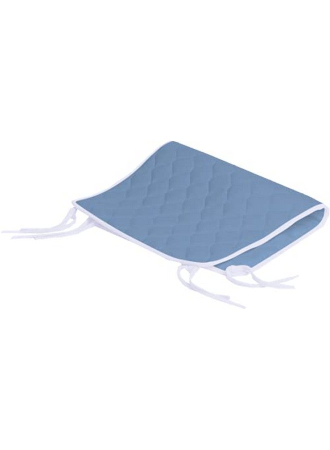 Abstract Quilted Portable Crib Bib Sheet Saver 24.5" X 13" (2 Pack, Blue) - Image 2