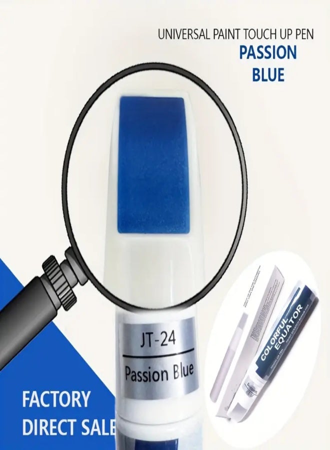 AROAQ Automotive Touch-Up Paint Pen, Multi-Color Options, Scratch Repair for Vehicles, Suitable for Various Car Parts, ABS Material, with Scratch Repair Tool , Passion Blue - Image 1