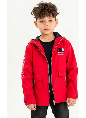 Gold Class Kidswear Hooded Zippered Embroidered Waterproof Boy Jacket  - Image 3