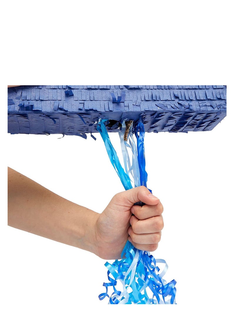 Tamona Sonic The Hedgehog Blue 3D Pull String Pinata, Party Favors Kids, Party Supplies Decorations, Fillable Candy Favors, Indoor & Outdoor Celebrations Interactive Games, Party Boom Sonic Pinata.  - Image 4