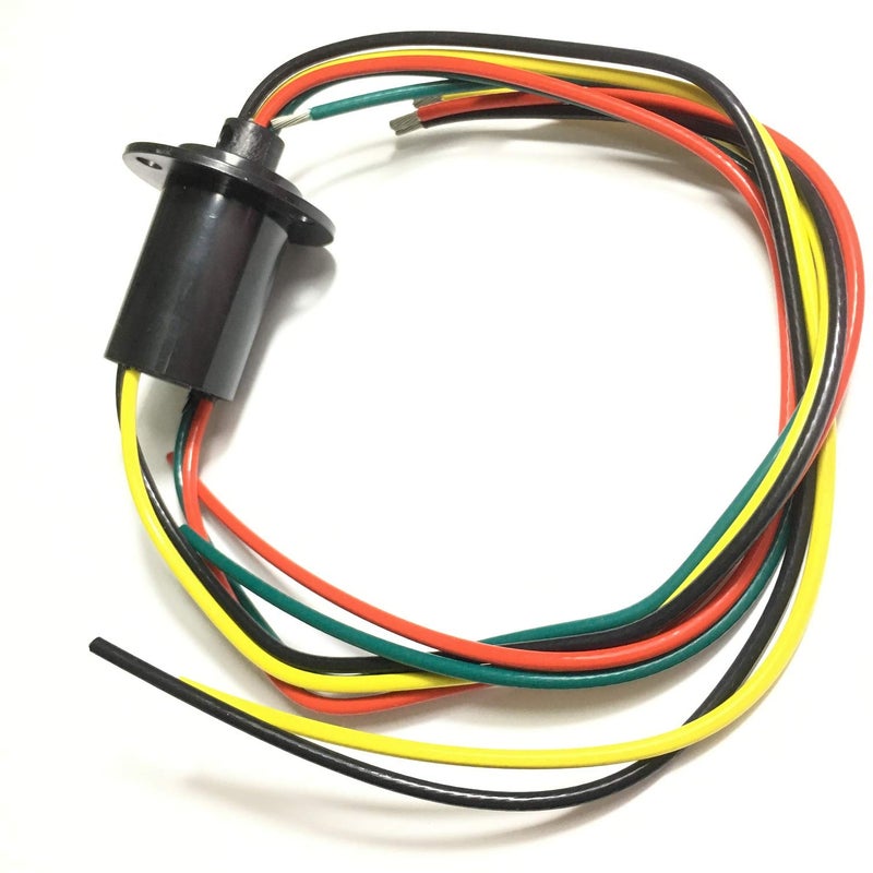 Taidacent 3 Wires 4 Wires 5A 10A 15A 30A Electrical Slip Ring Collector Ring Rotary Electrical Contact Joint Rotary Connector Commutator (4 Wires 30A Diameter 31mm) - Image 1