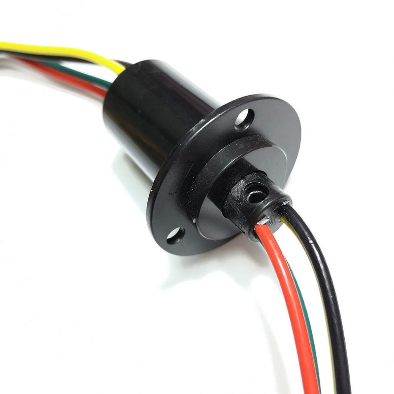 Taidacent 3 Wires 4 Wires 5A 10A 15A 30A Electrical Slip Ring Collector Ring Rotary Electrical Contact Joint Rotary Connector Commutator (4 Wires 30A Diameter 31mm) - Image 2