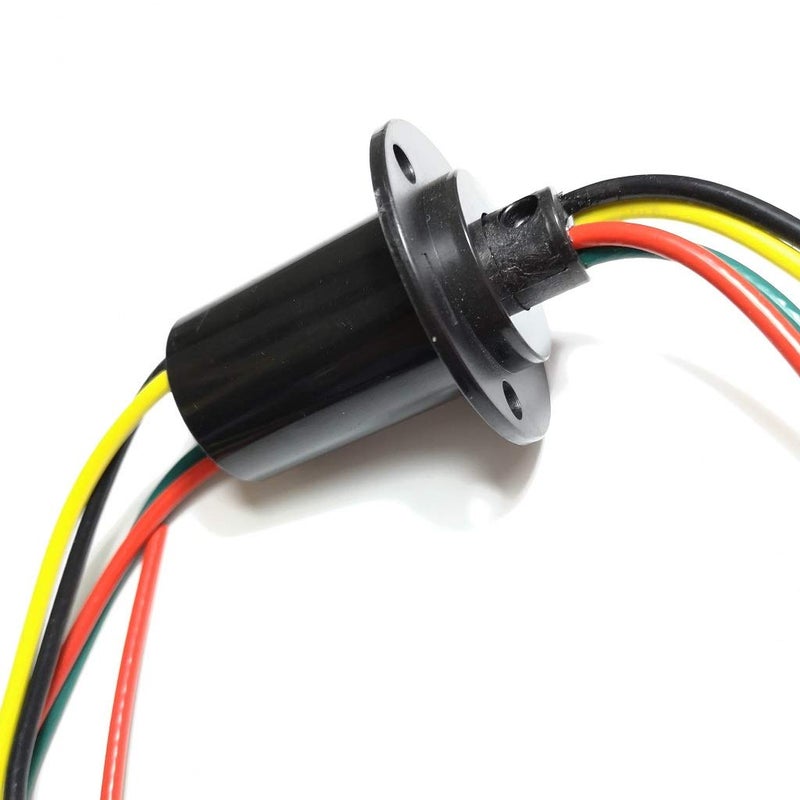 Taidacent 3 Wires 4 Wires 5A 10A 15A 30A Electrical Slip Ring Collector Ring Rotary Electrical Contact Joint Rotary Connector Commutator (4 Wires 30A Diameter 31mm) - Image 5