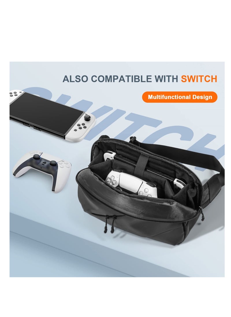 SYOSI - Carrying Case for Steam Deck Console & Accessories, Storage Bag for ASUS ROG Ally, Protective Shoulder Bag Pouch with Pockets Fit Console, AC Adapter,Original Dock, Lightweight Bag for Travel - Image 1