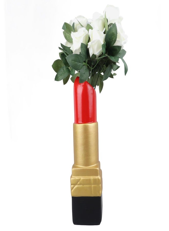 Zudoo Flower Vase, Lipstick Shape Vase Wearproof for Home (Gold) - Image 5