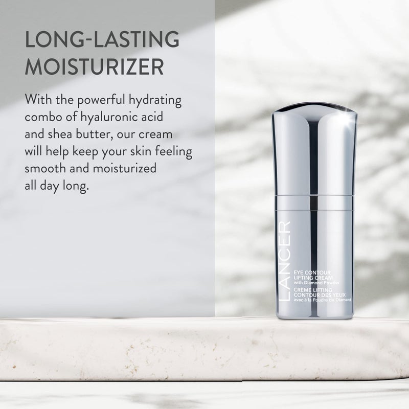 Lancer Skincare Eye-Contour Lifting Cream with Diamond Powder, Anti-Aging Eye Cream with Hyaluronic Acid, 0.5 Ounces - Image 3