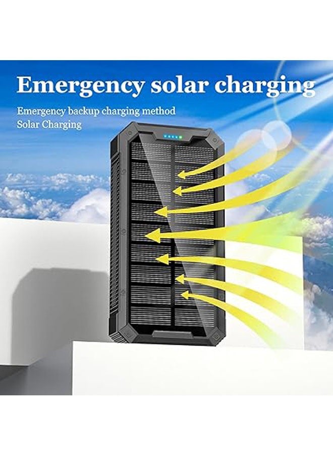 General Portable solar charger for 6 mobile phones at the same time - 36800 mA solar charger with camping LED lights - High capacity external battery - Wireless portable charger  - Image 4