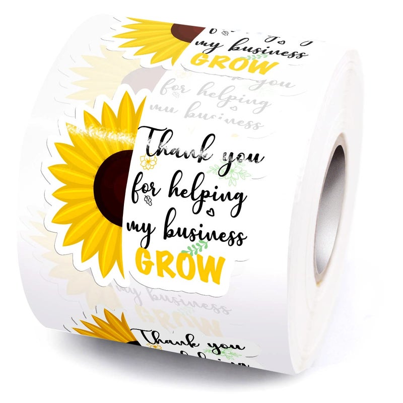Wailozco Thank You Stickers  Handmade Small Shop Stickers  500 Labels Per Roll