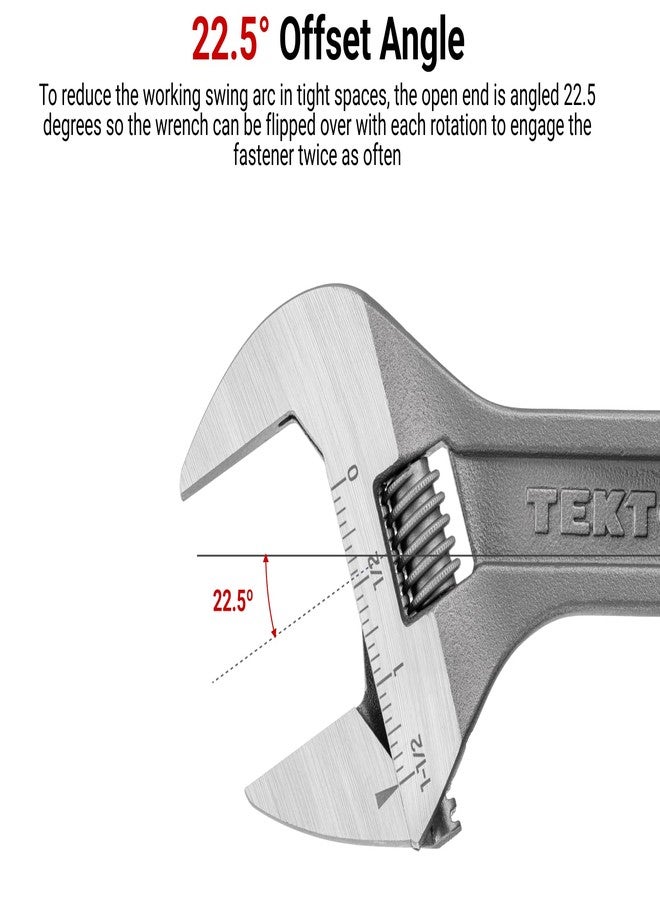 TEKTON 6 Inch Adjustable Wrench (1-1/2 in. Jaw Capacity) | WSA04122 - Image 5