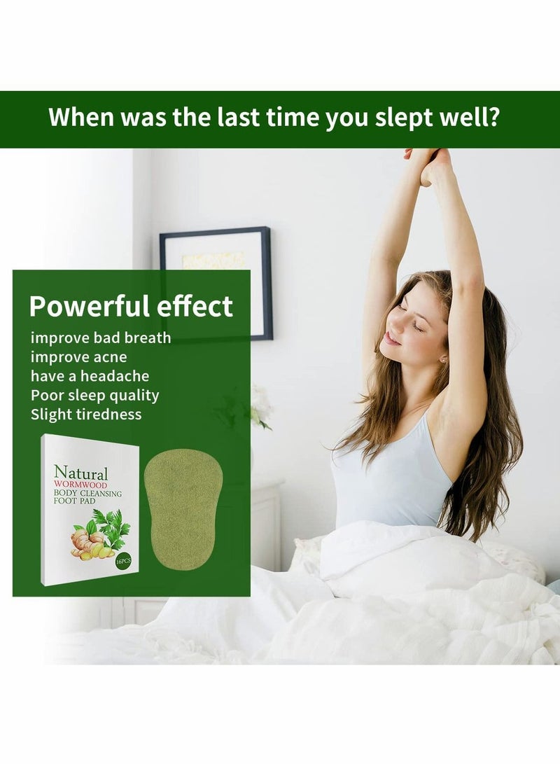 Excefore 16Pcs Detox Foot Patches, Deep Cleansing Foot Patches, Detox Foot Pads with Wormwood and Ginger, Remove Body Toxins, Relieve Fatigue and Improve Sleep - Image 5