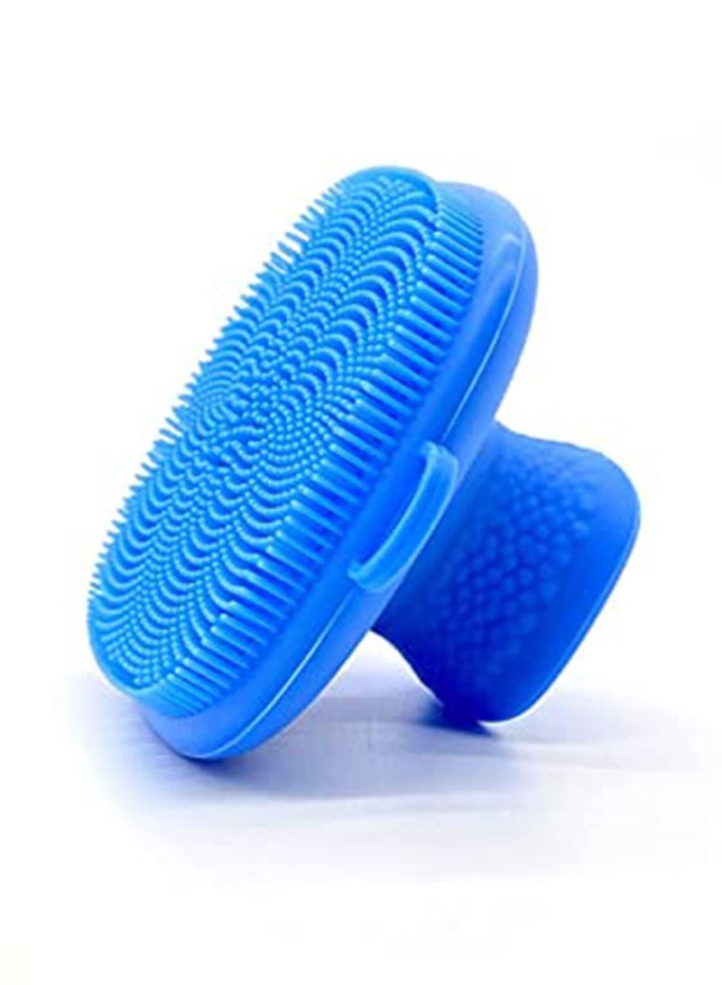 Silicone Face Scrubber Facial Cleansing Brush Wash Manual Waterproof Skin Care Brushes for and Exfoliating Blue - Image 1