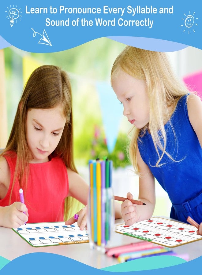 Aizweb Phonemic Awareness Dry Erase Board,9" x 12" Syllable Small Whiteboard,Speech Therapy Material Phonics Games, Letter Sound,Science Reading Manipulative,Preschool Kindergarten Classroom Must Have - Image 5