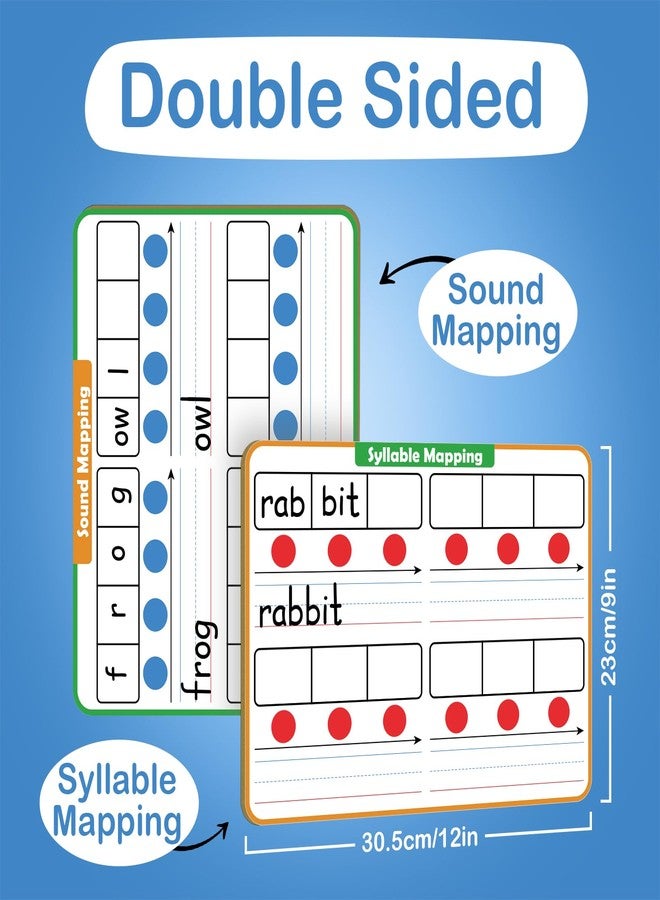 Aizweb Phonemic Awareness Dry Erase Board,9" x 12" Syllable Small Whiteboard,Speech Therapy Material Phonics Games, Letter Sound,Science Reading Manipulative,Preschool Kindergarten Classroom Must Have - Image 3