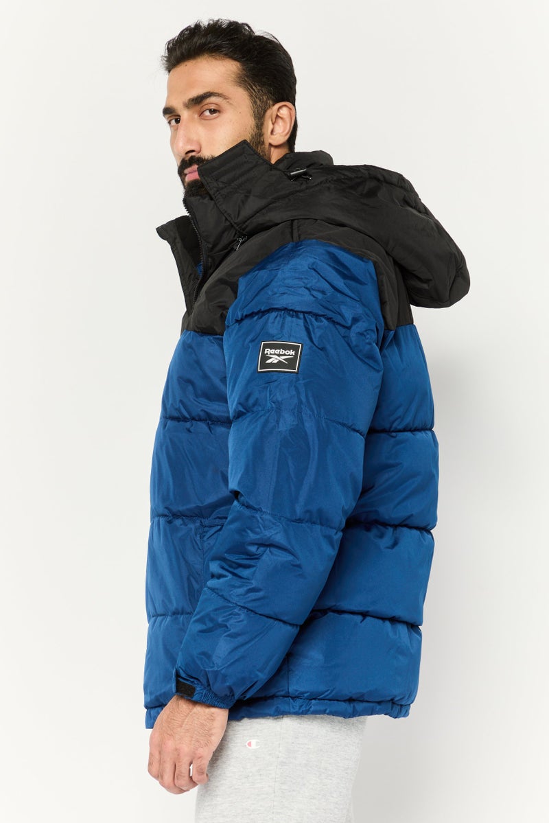 Reebok Men Sportswear Fit Long Sleeve Outdoor Jacket, Navy - Image 3