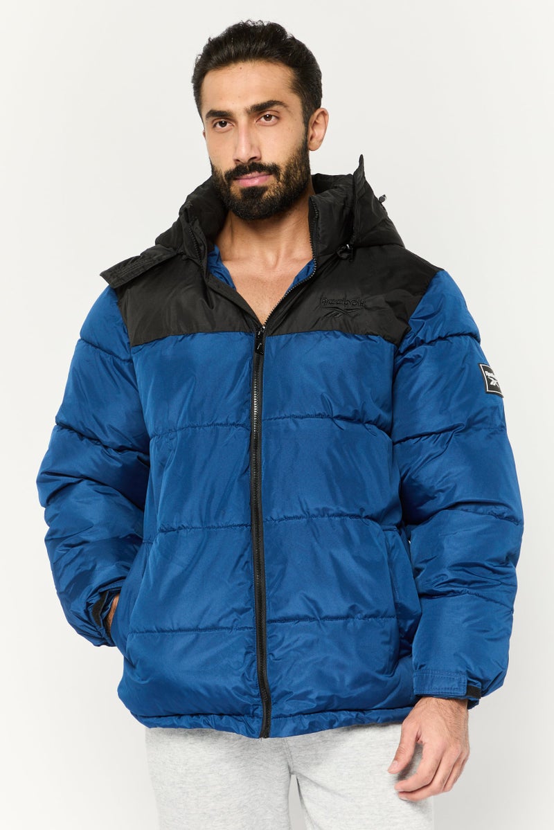 Reebok Men Sportswear Fit Long Sleeve Outdoor Jacket, Navy - Image 1