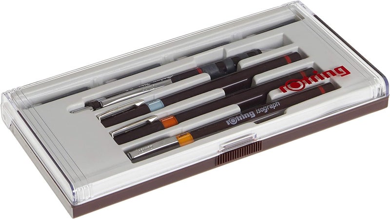 Rotring Isograph Junior Set 3X Technical Pens (0.20mm, 0.40mm, 0.60mm) + Accessories - Image 2
