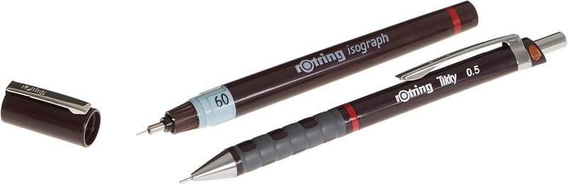 Rotring Isograph Junior Set 3X Technical Pens (0.20mm, 0.40mm, 0.60mm) + Accessories - Image 4