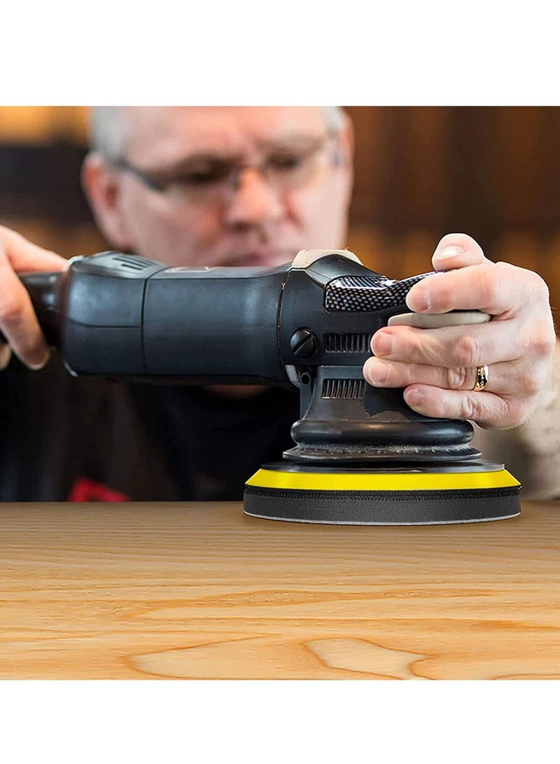 Buffing Round Backing Hook and Loop Soft Density Interface Buffer Pad 6 Sponge Cushion 6 Hole Pads Sander Pads for Random Orbital Sanders 5 Pack - Image 3